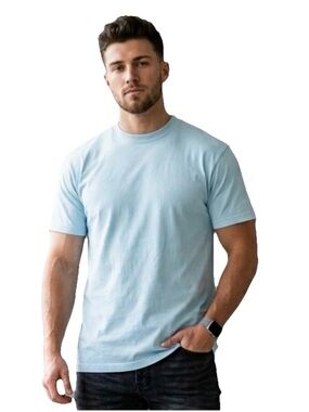 Sporty & Rich Men’s Sky Blue Cotton Short Sleeve T-Shirt Size Small & XL